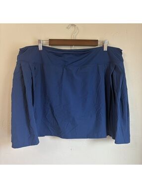 Crane Blue Pleated Athletic Skort With Built-In Shorts Extra Large XL
